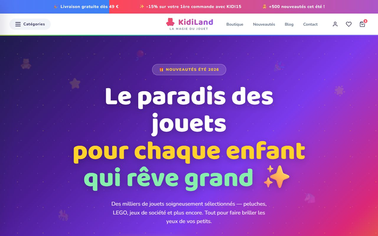Aperçu du site KidiLand